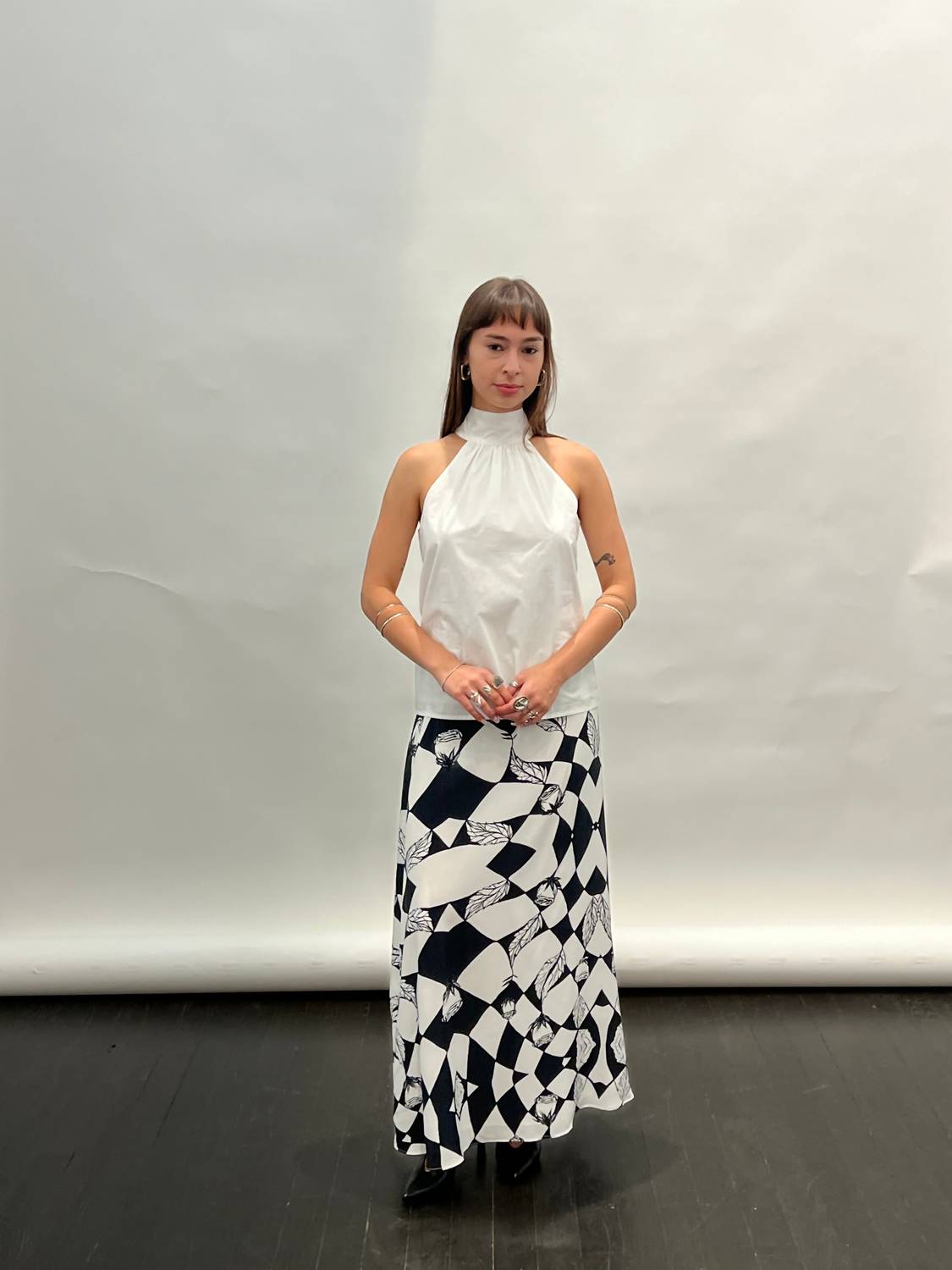 Shwetambari - Halter Neck Top With Big Bow