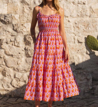 Pink City Prints - Seychelles Midi Dress