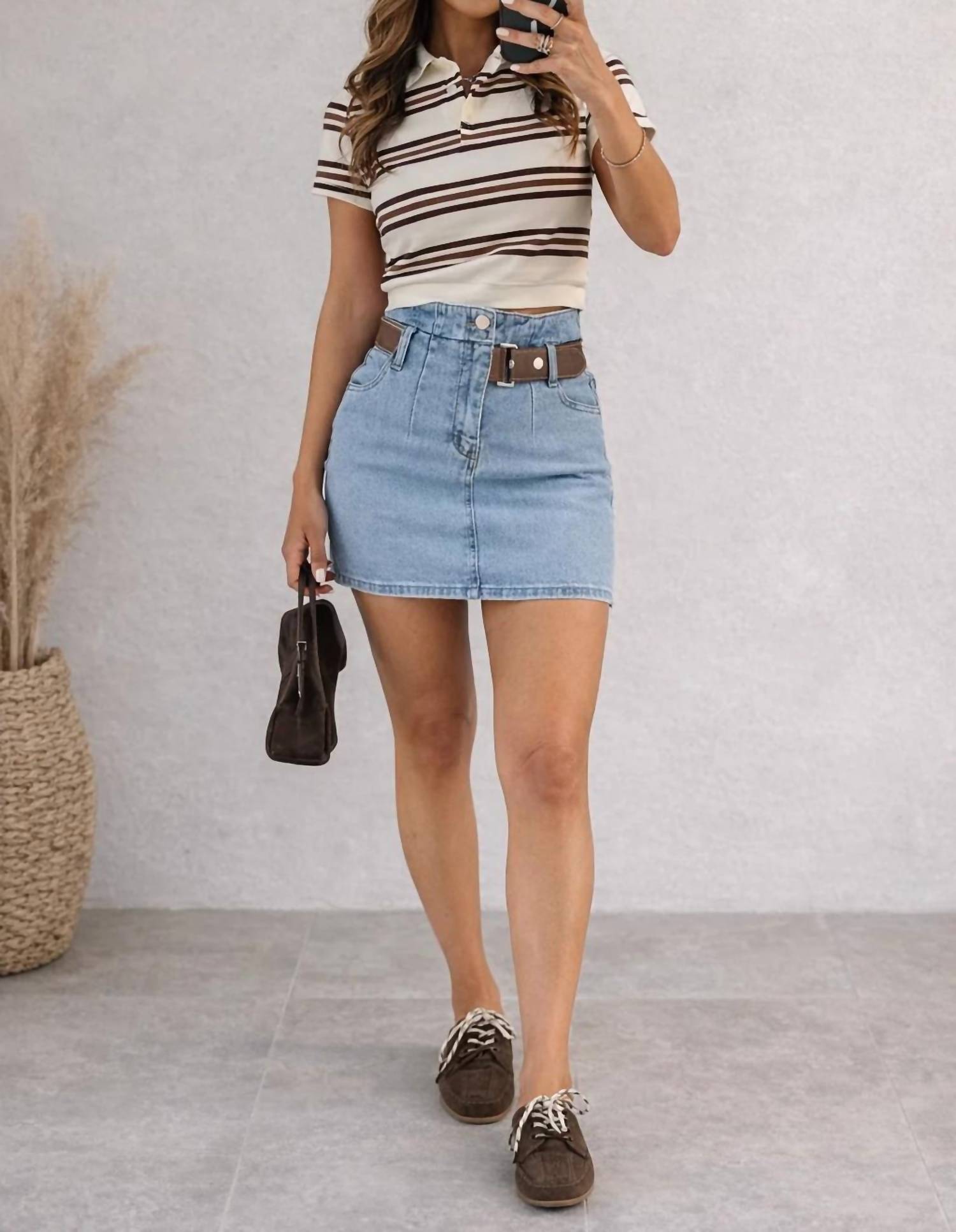 Trendy.Ing - Denim Everyday Classic Mini Skirt