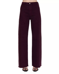 PISTOLA Women's Penny High Rise Wide Leg Pants in claret - women's jeans