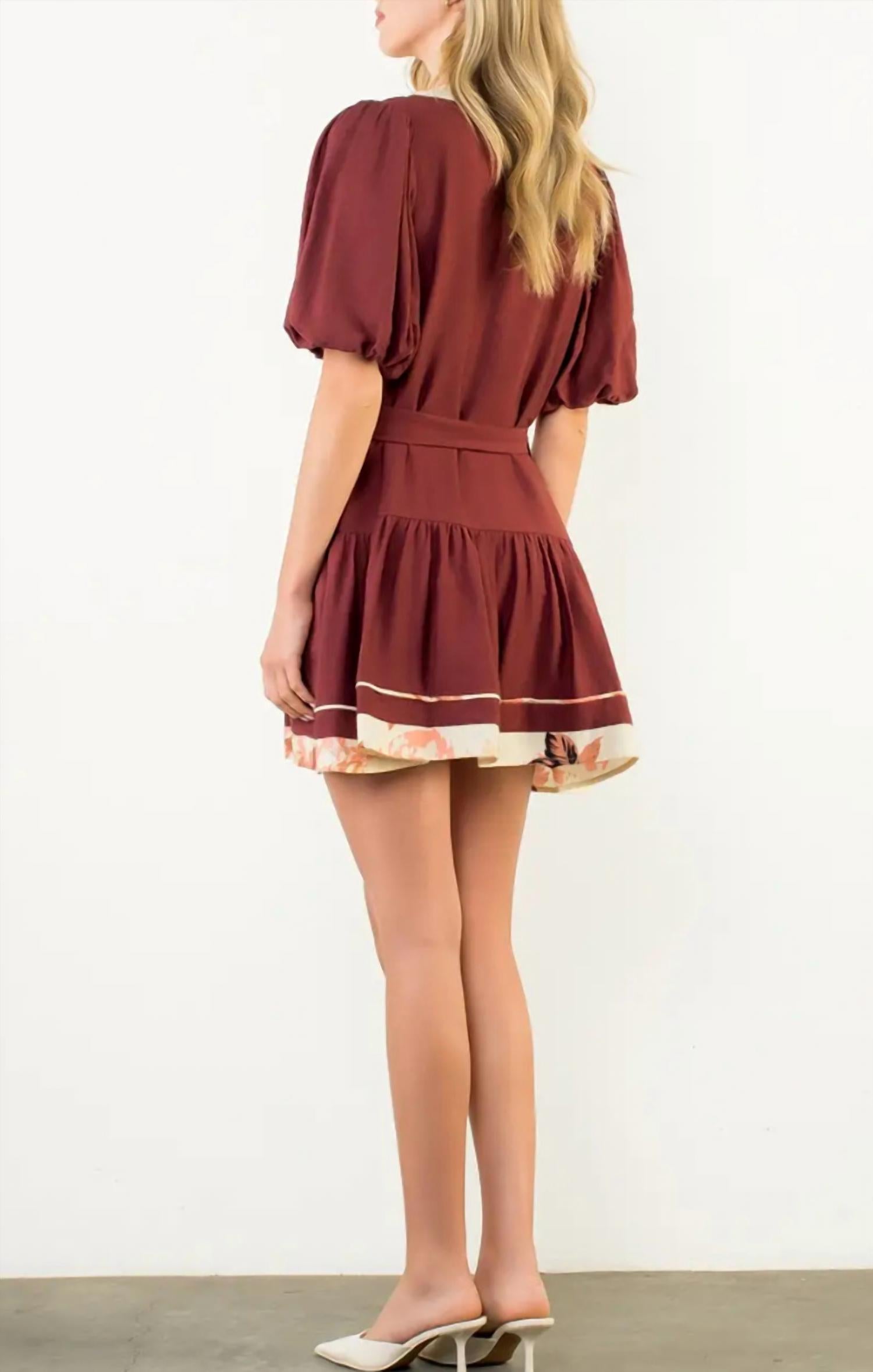Mint - Micah Puff Sleeve Button Up Dress