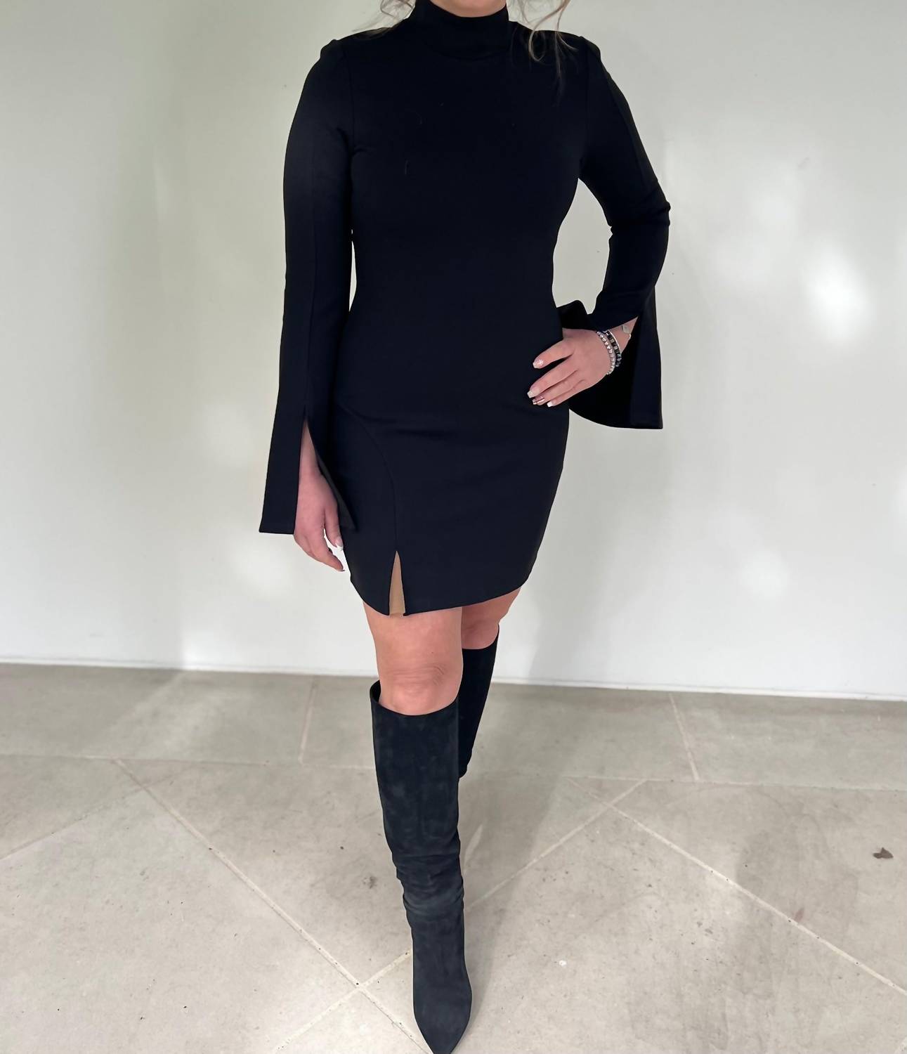 Lush - Wide Bell Sleeve Mini Dress