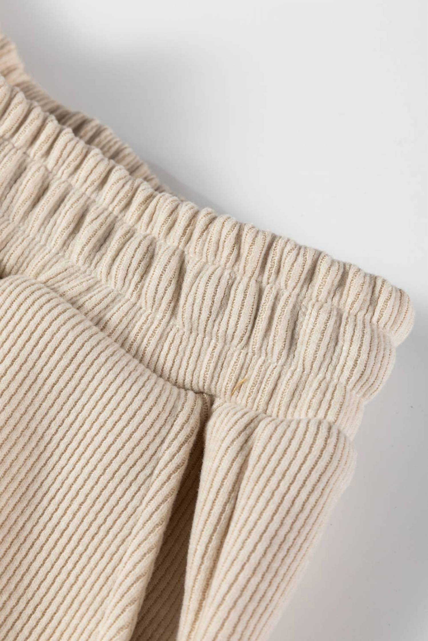 66Disco - Drawstring Pullover Hoodie and High Waist Pants Corduroy Set