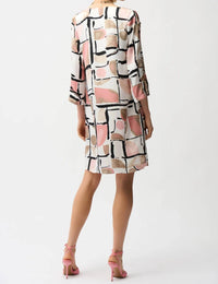 Joseph Ribkoff - Abstract Slit Sleeve Shift Dress