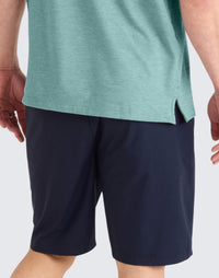 SAXX Caddie Short 8in in dark ink - men's shorts - detail view