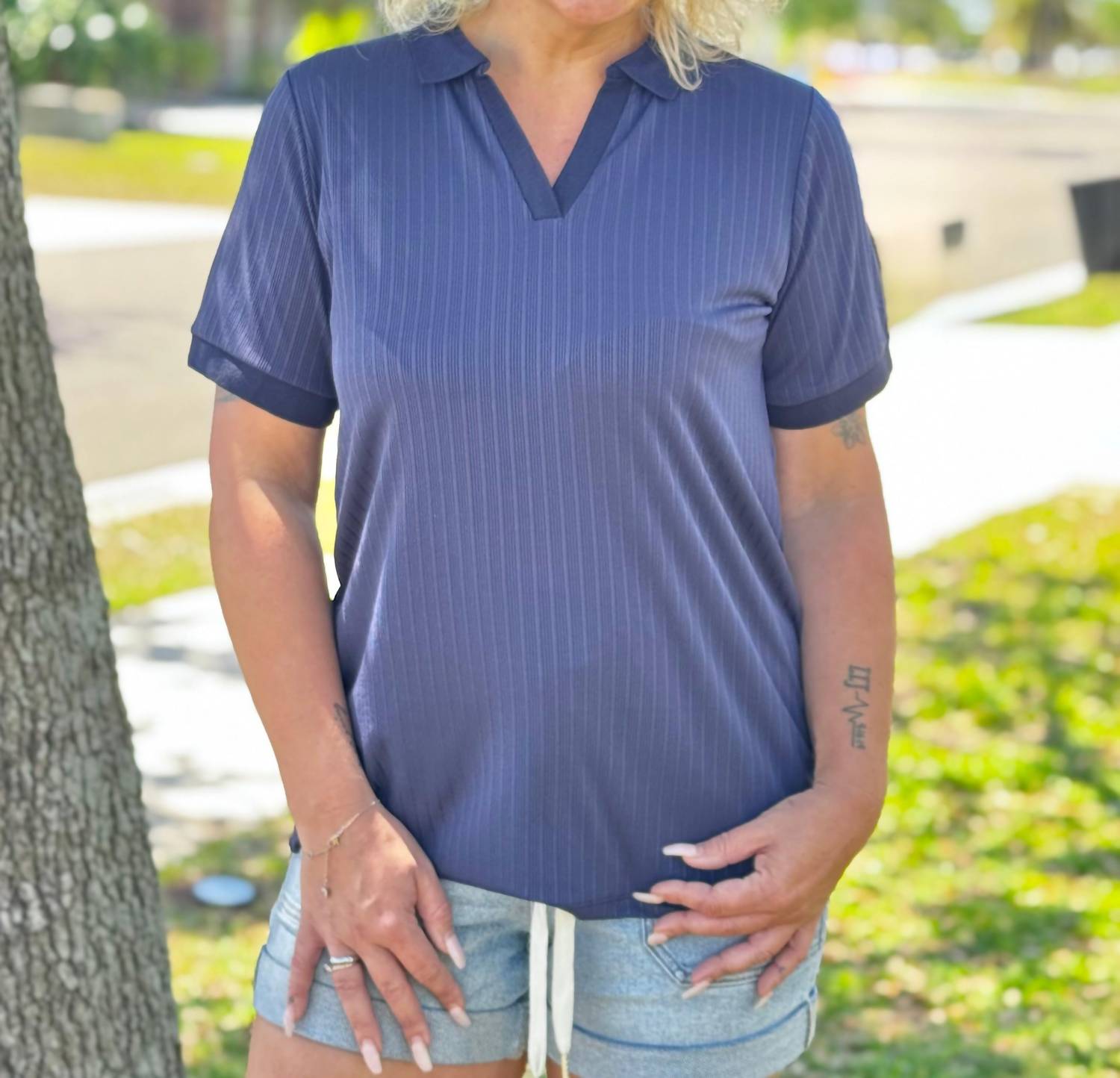 Southern Grace - Jennifer Collared Top