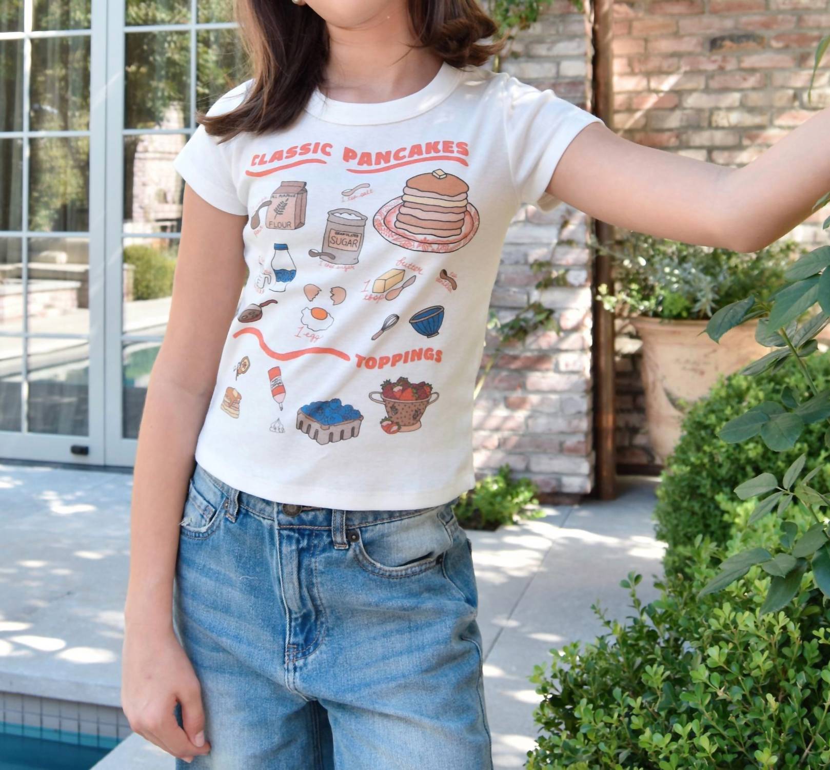 Katie J Nyc - Girls Pancakes Graphic Tee
