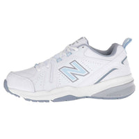 New Balance Women's 608 Cross Trainer Shoe in white blue - women's shoe