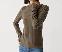 Michael Stars - Opal Ribbed Mock Neck Top