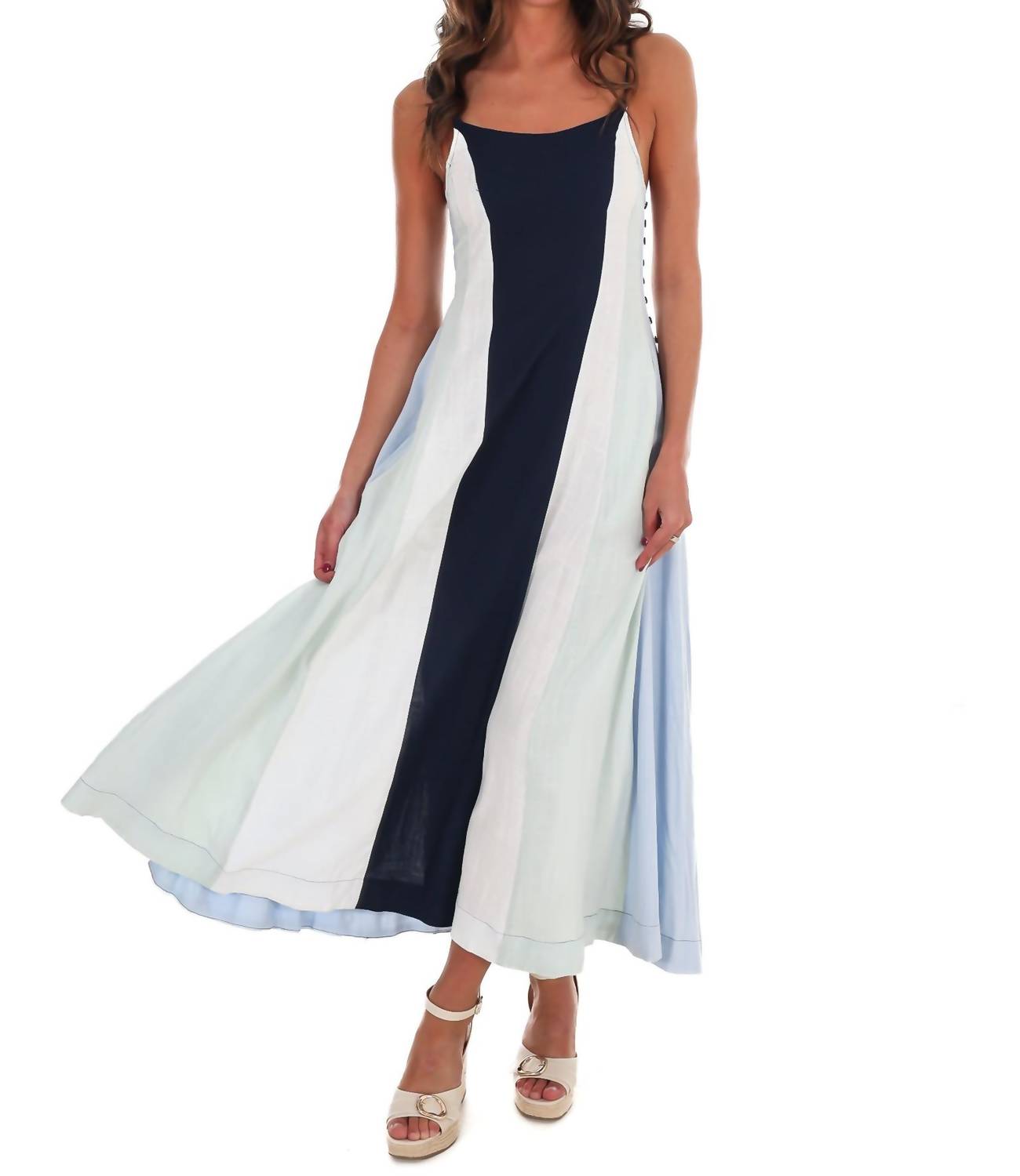 Klesis - Painted Skies Colorblock Maxi Dress