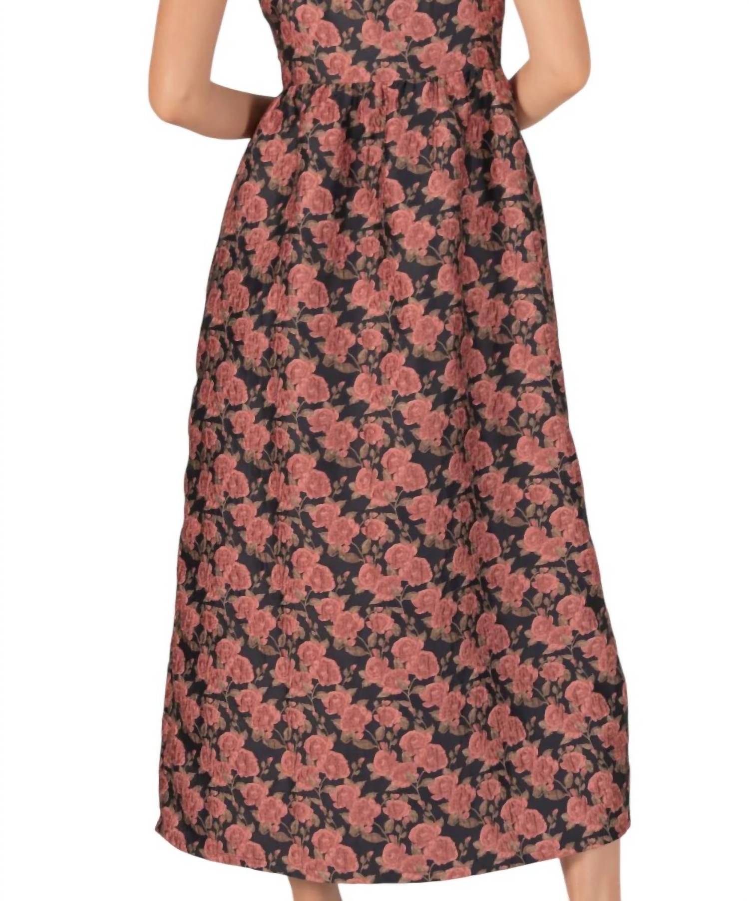 Before You - Floral Jacquard Maxi Dress