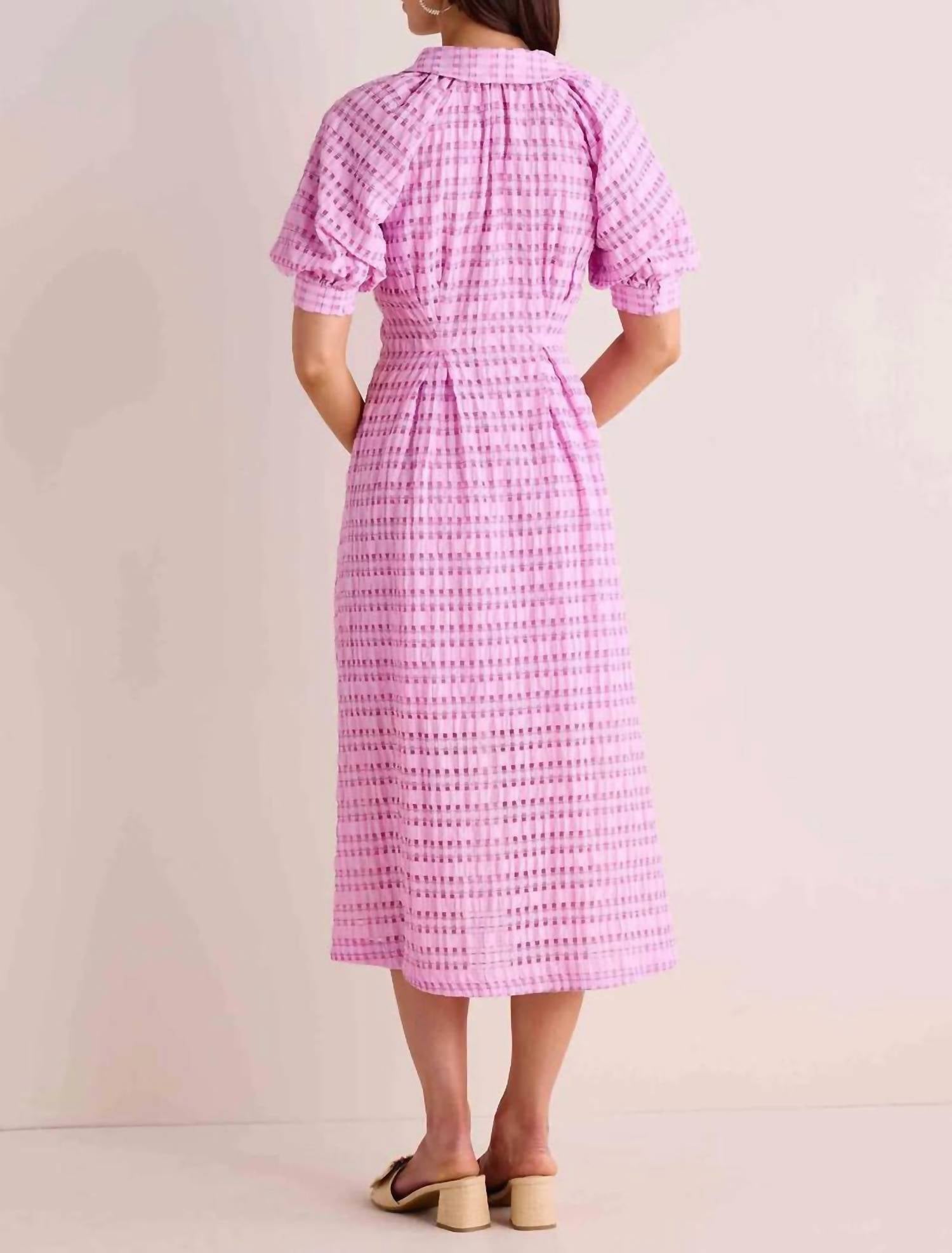 English Factory - Seersucker Check Midi Dress