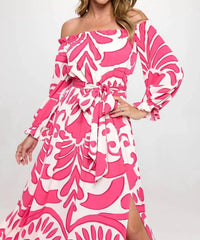 Ricarica - Printed Off Shoulder Maxi Dress