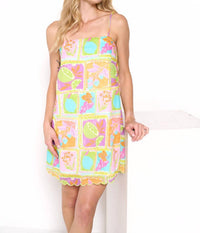 Meet Me in Santorini Athena Scalloped Detailed Dress in santorini athena scalloped detailed dress in multi - women's dress