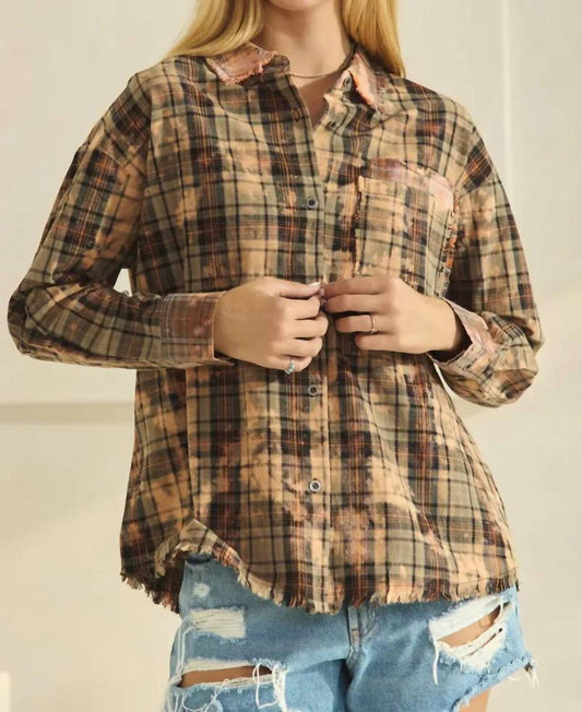 Faire - Bleached Plaid Shirt