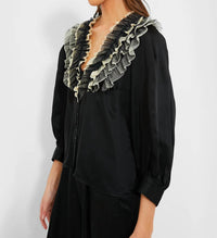 The Great. - The Ruffled Tuxedo Top
