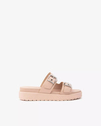 NeroGiardini Women's Armenia Buckle Slide in nude - women's sandal - detail view