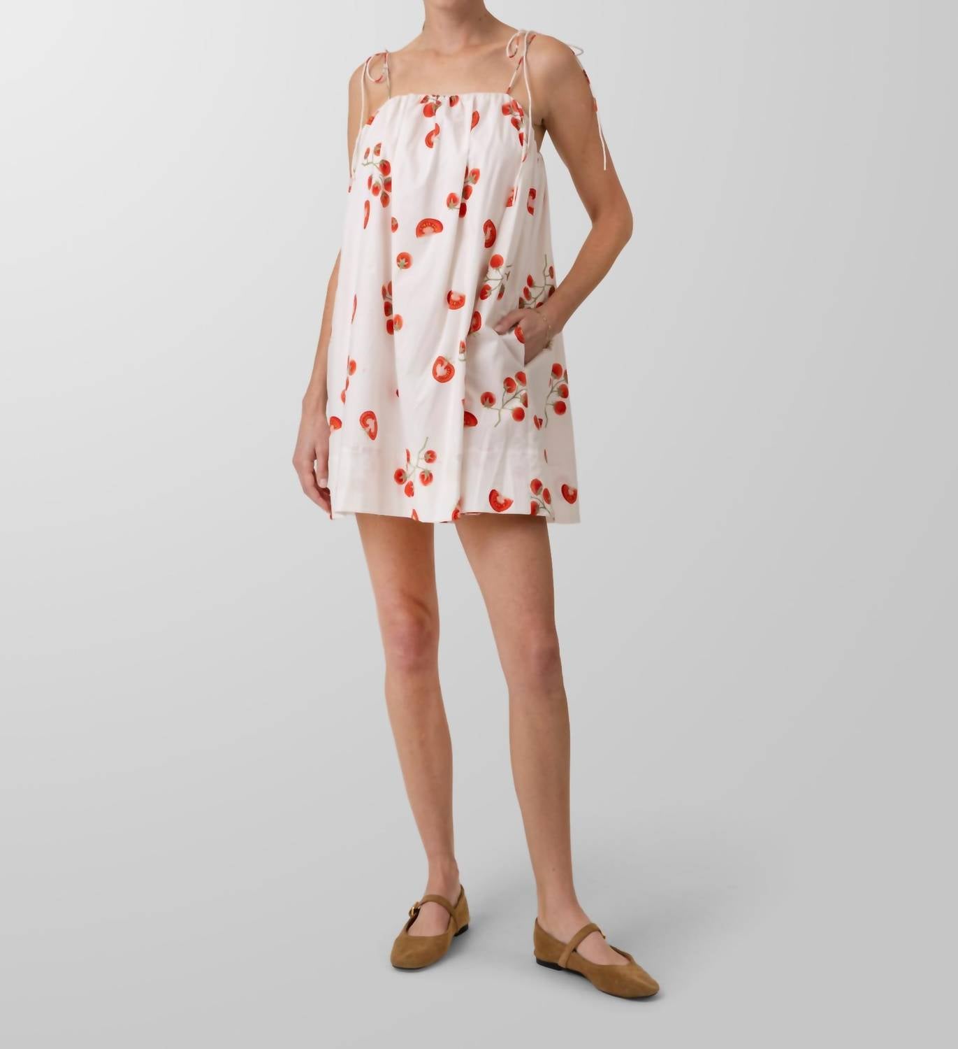 Line And Dot - TOMATO PATCH MINI DRESS