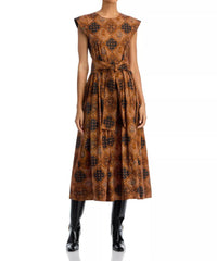 THE GREAT. Tulsa Dress in geo bandana print - women's dress