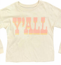 Tiny Whales - Girl's Oversized Long Sleeve Y’all Tee