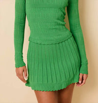 Solid & Striped - Orlena Pointelle Lace Knit Mini Skirt