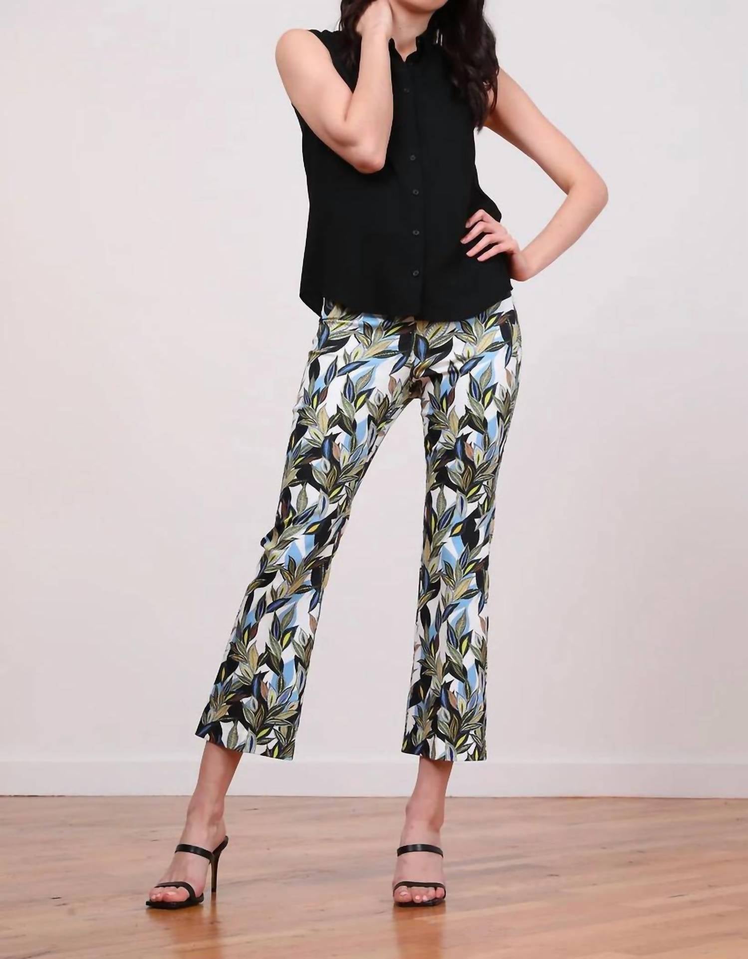 LULU CROP SLIM STRAIGHT WITH POCKET DRESS PANT