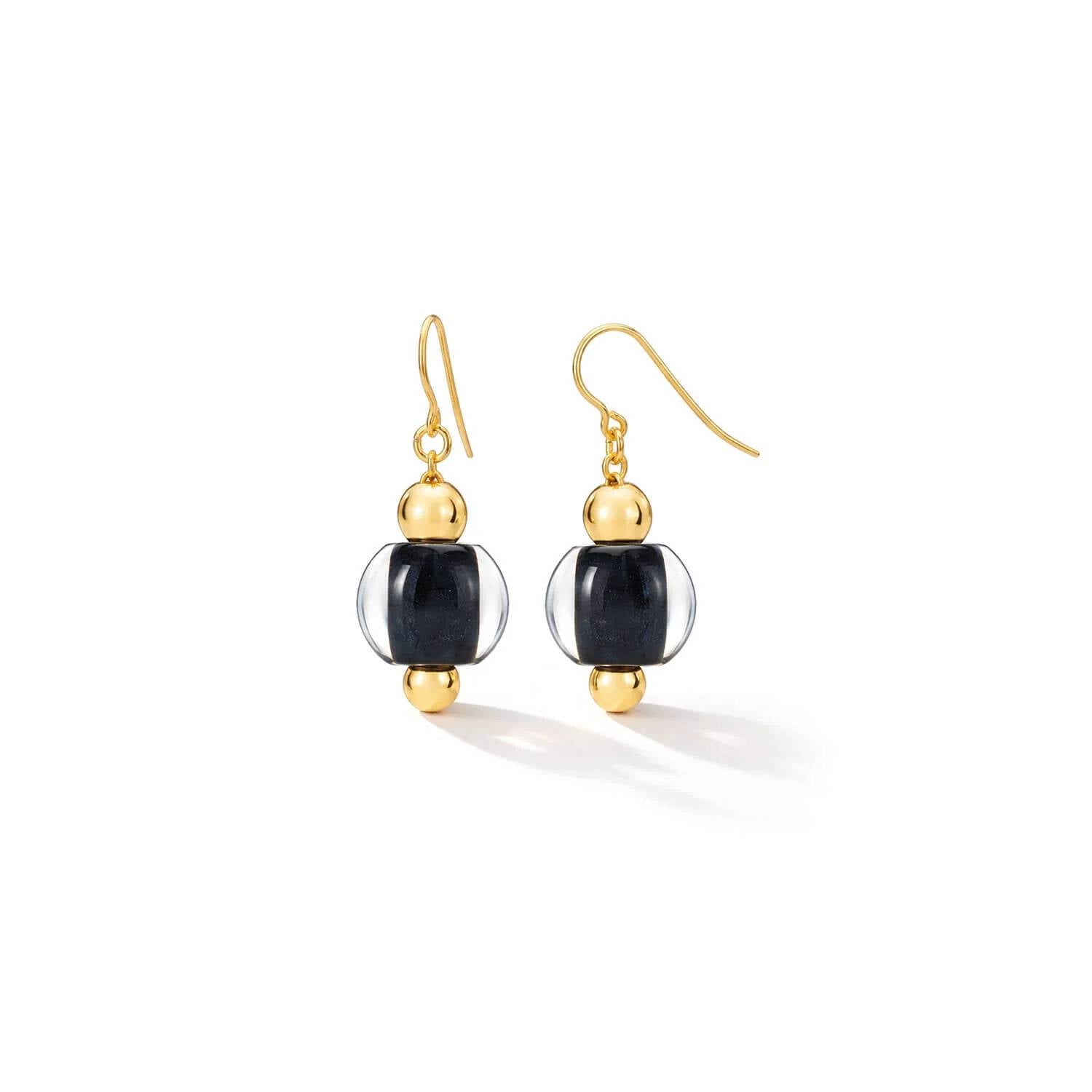 Gold & Honey - Women's Bead Drop Earrings