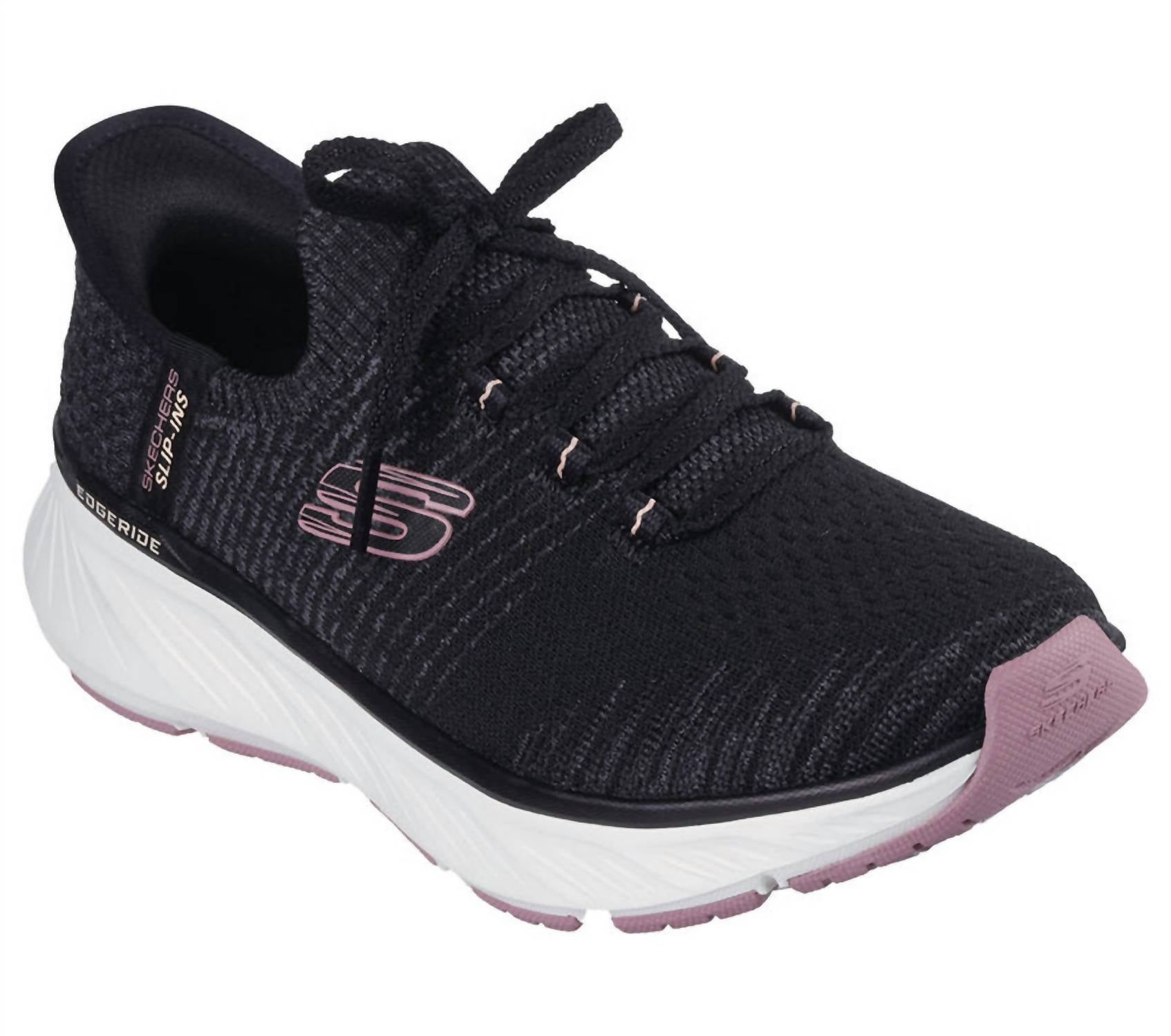 Skechers Women's Edgeride-impression Shoes in black pink - women's sneaker - view 4