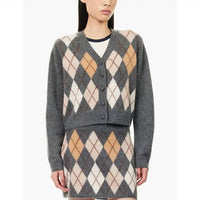 Frame - Brushed Argyle Cardigan