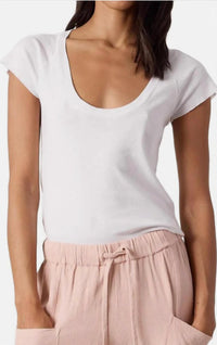 Nsf - Gia Fitted Rib U Neck Tee