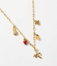 Farrah B Jewelry - Women's Fruit Salad Charm Necklace