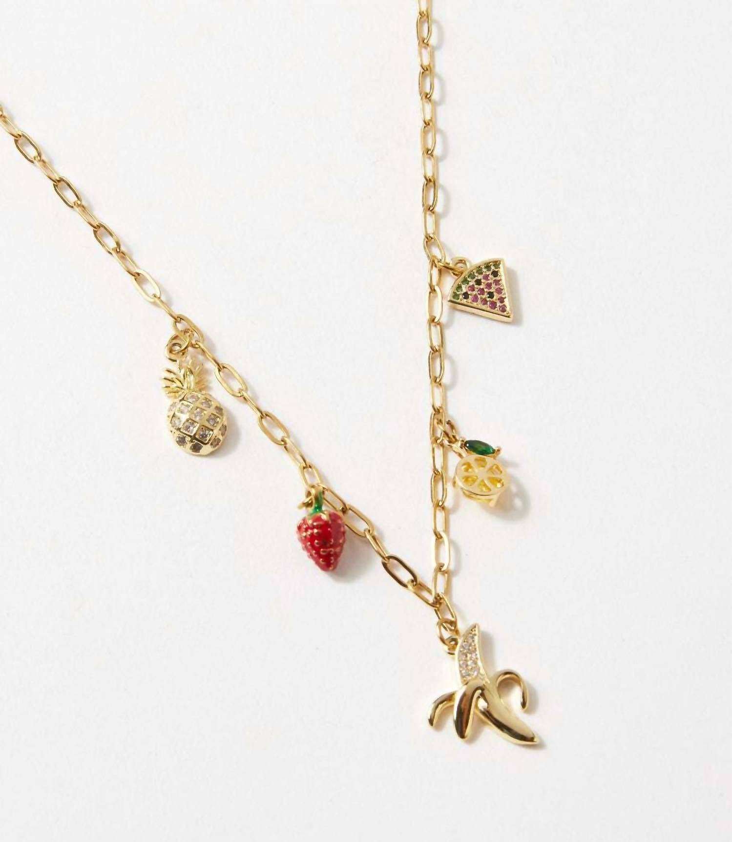 Farrah B Jewelry - Women's Fruit Salad Charm Necklace