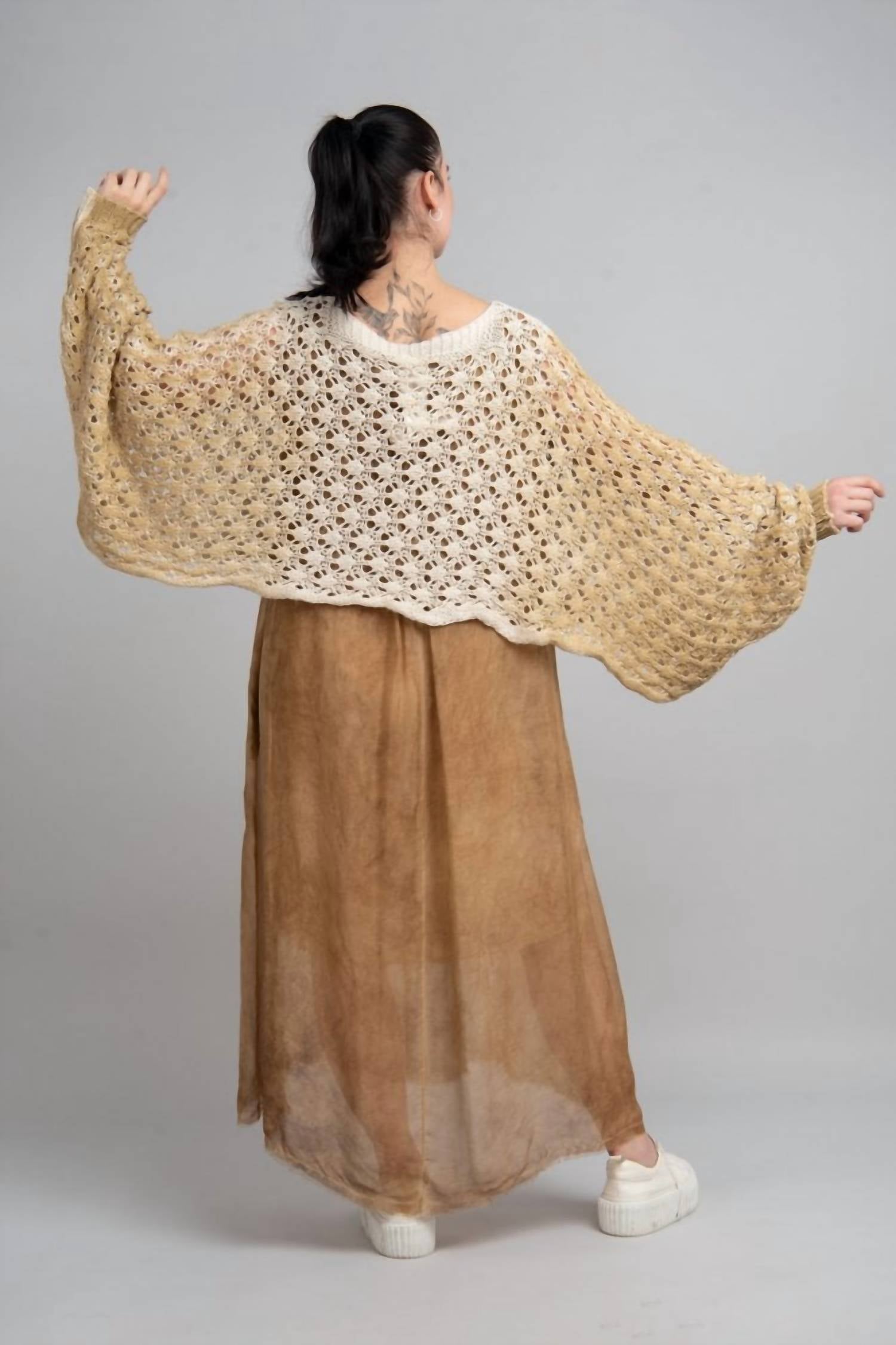 Sanctamuerte - Maglia Mesh Cropped Sweater