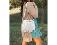 Julia Rose Women's Nora Fringe Bags in cream - women's bag - view 6