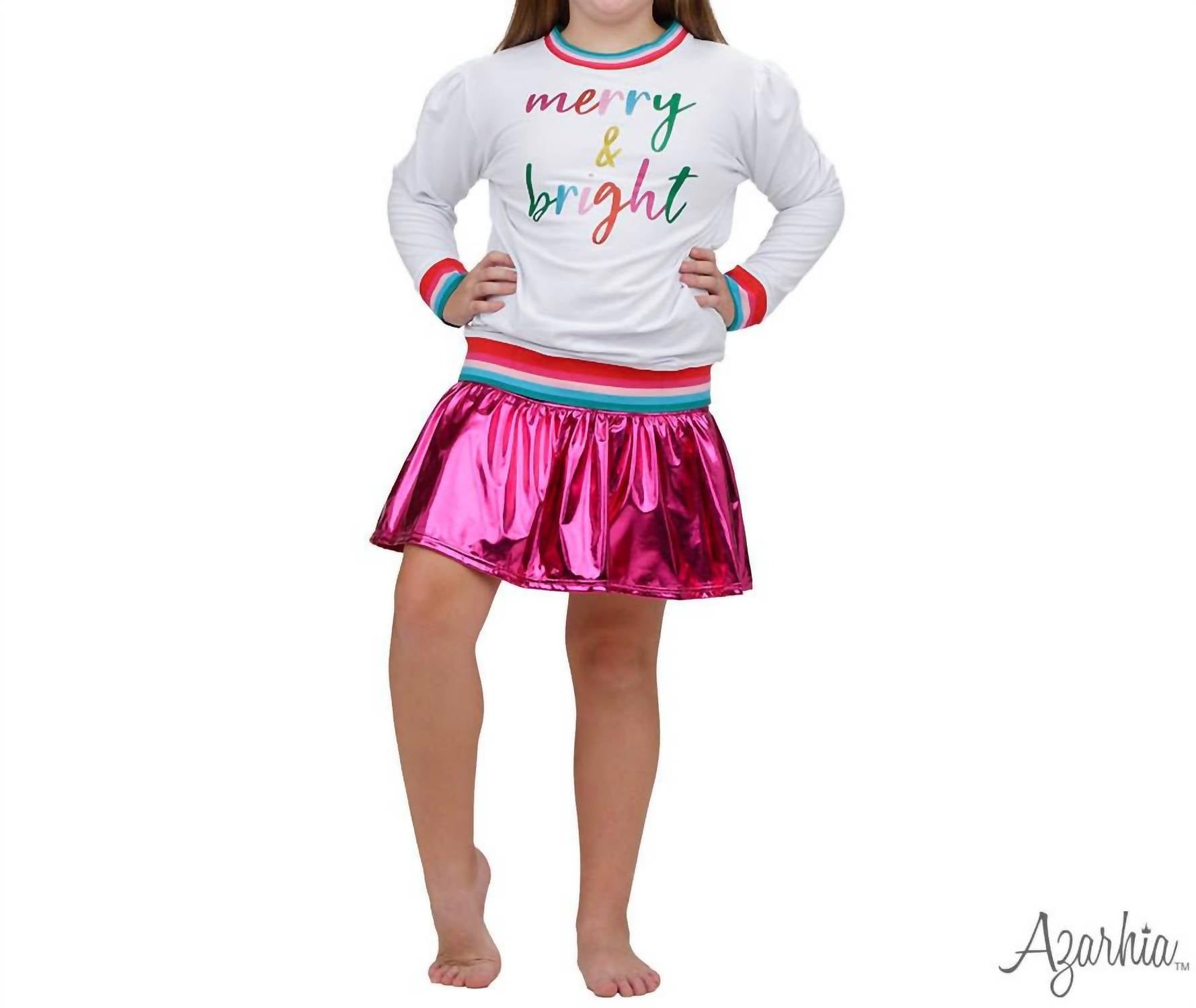 Azarhia - Girls Merry & Bright Sweatshirt