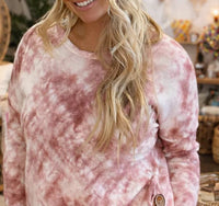 Zenana - Mocha Blush Tie Dye Sweater