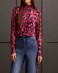 Tribal - Lined Turtleneck Top
