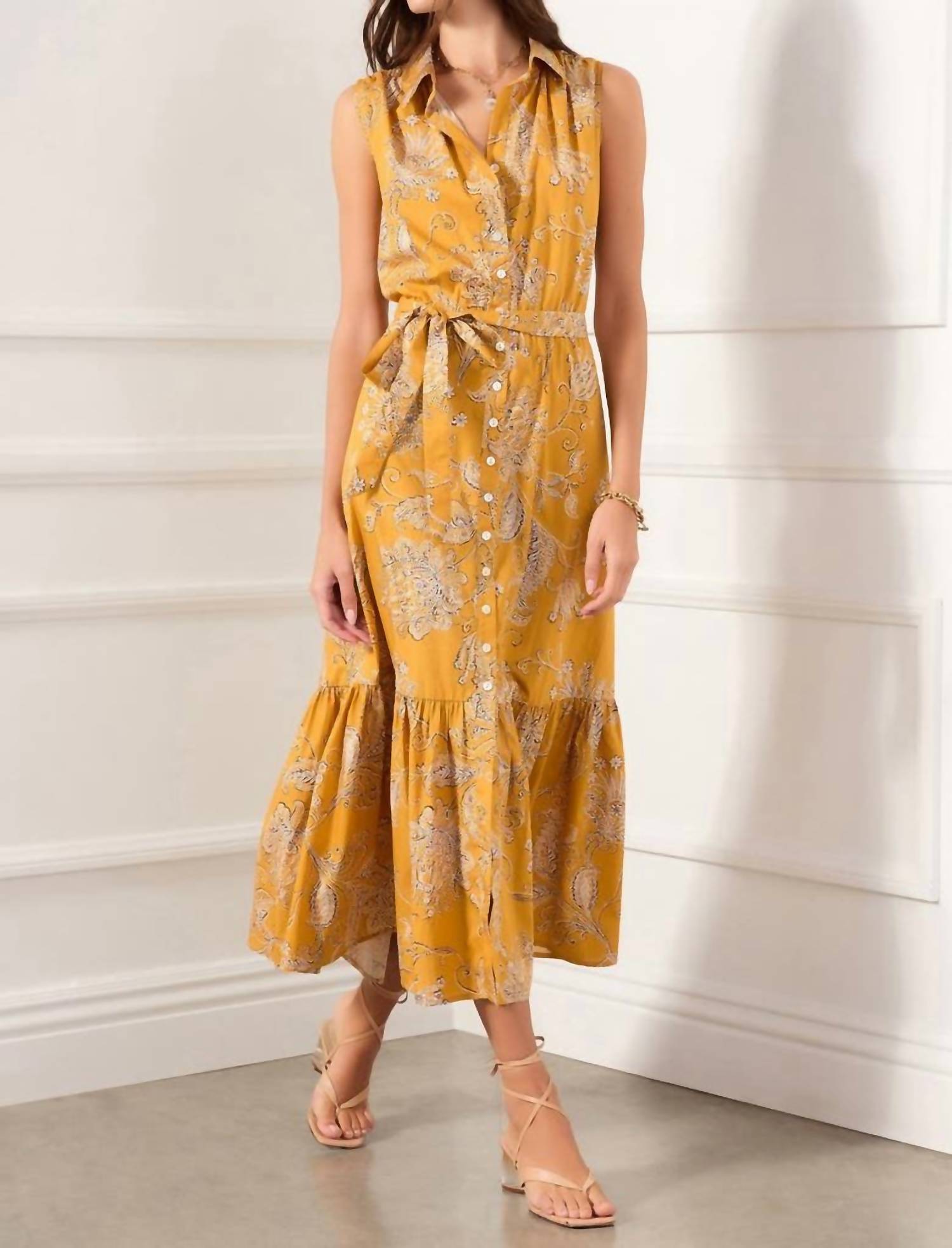 Fifteen Twenty - FLORAL BELTED TIERED MAXI DRESS