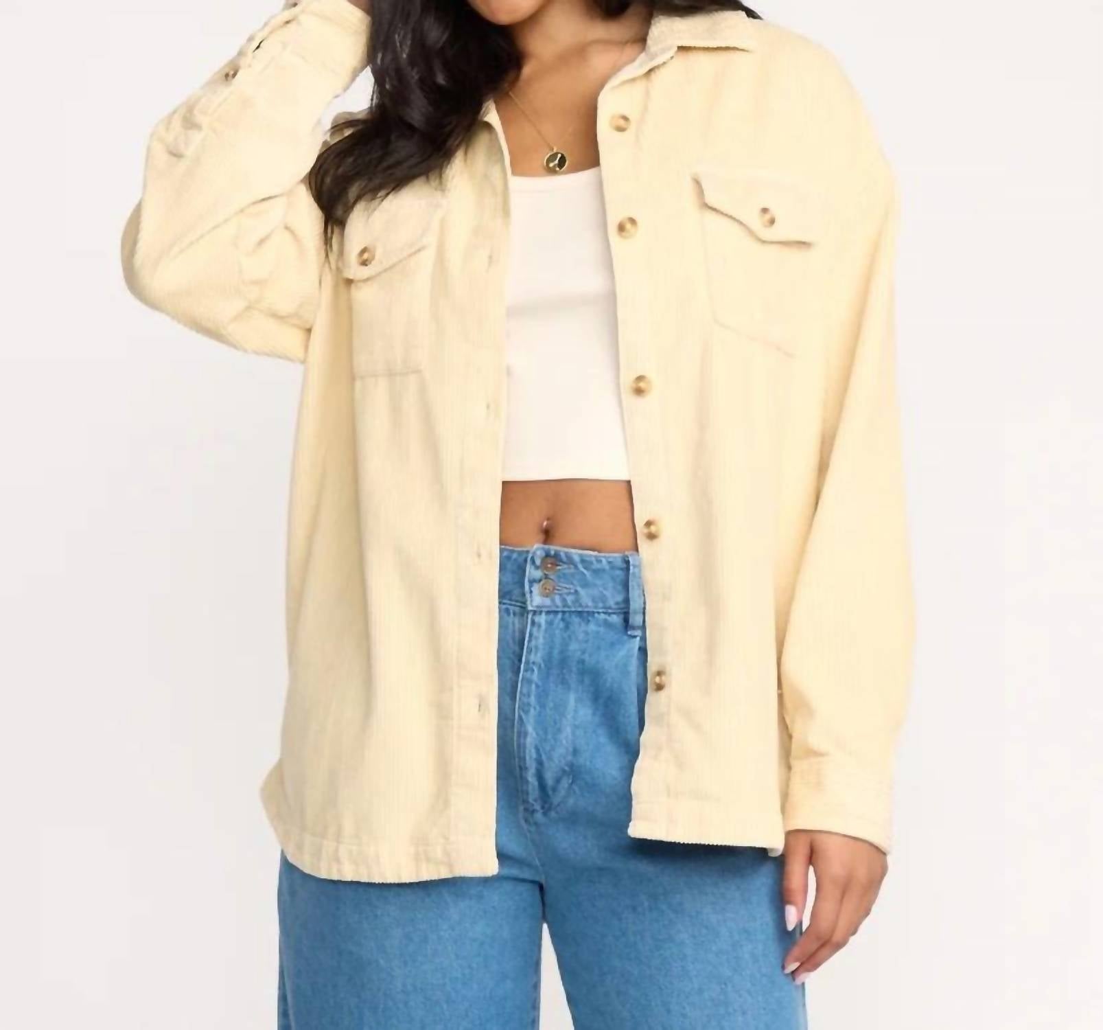 Billabong - Fadeaway Long Sleeve Cord Shacket