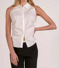 Elan - Sleeveless Collar Top