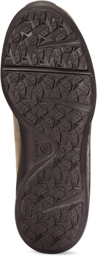 ARIAT Kid's Spitfire Leather Upper Chukka Shoe in brown bomber - kids' boots - detail view