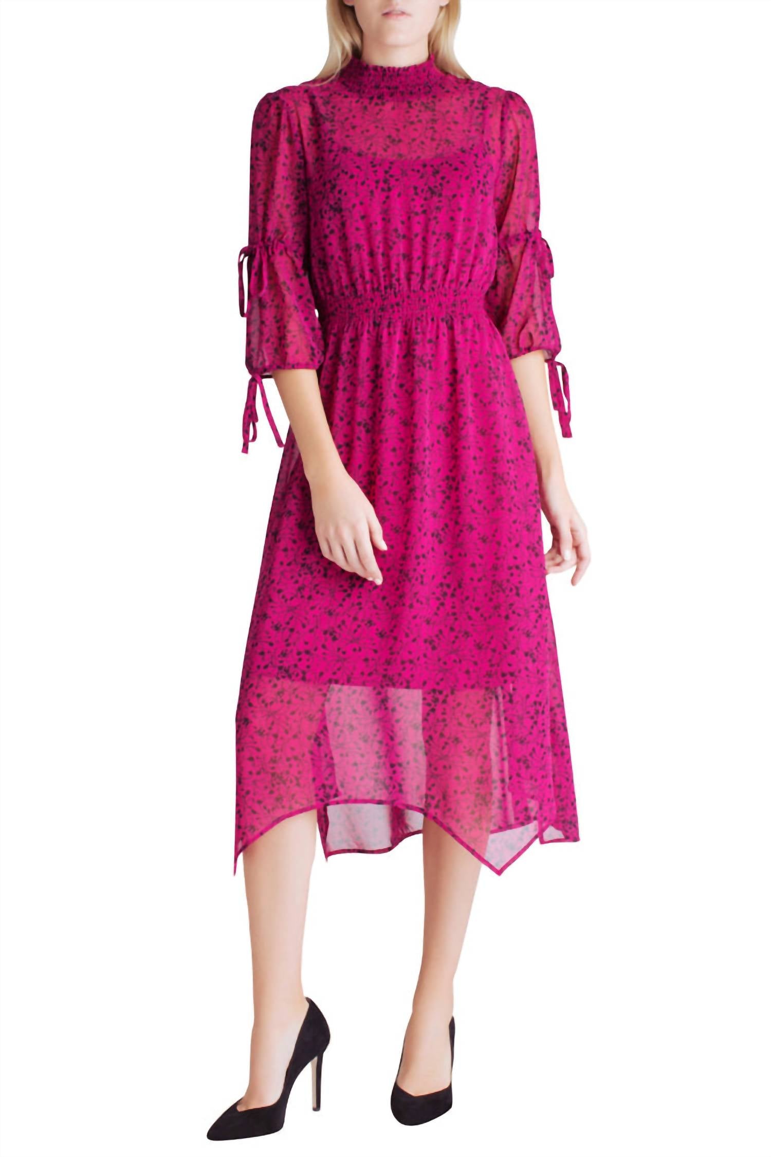Kensie - Mock Neck Long Sleeve Dress