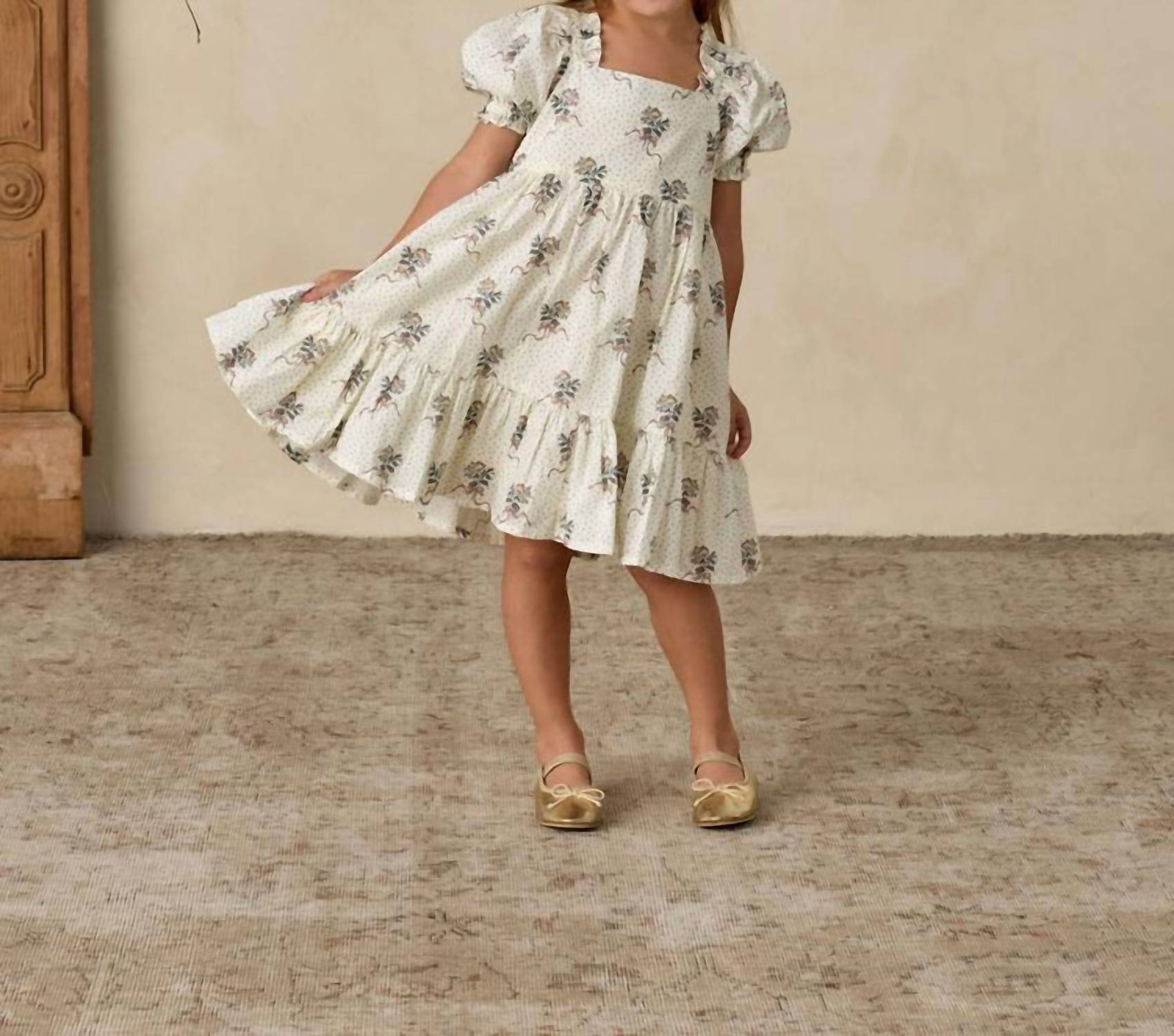 NORALEE Louella Dress in vintage marigold - kids' dress