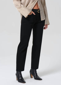Citizens of Humanity Anissa Straight Leg Pants in starless - women's pants - detail view