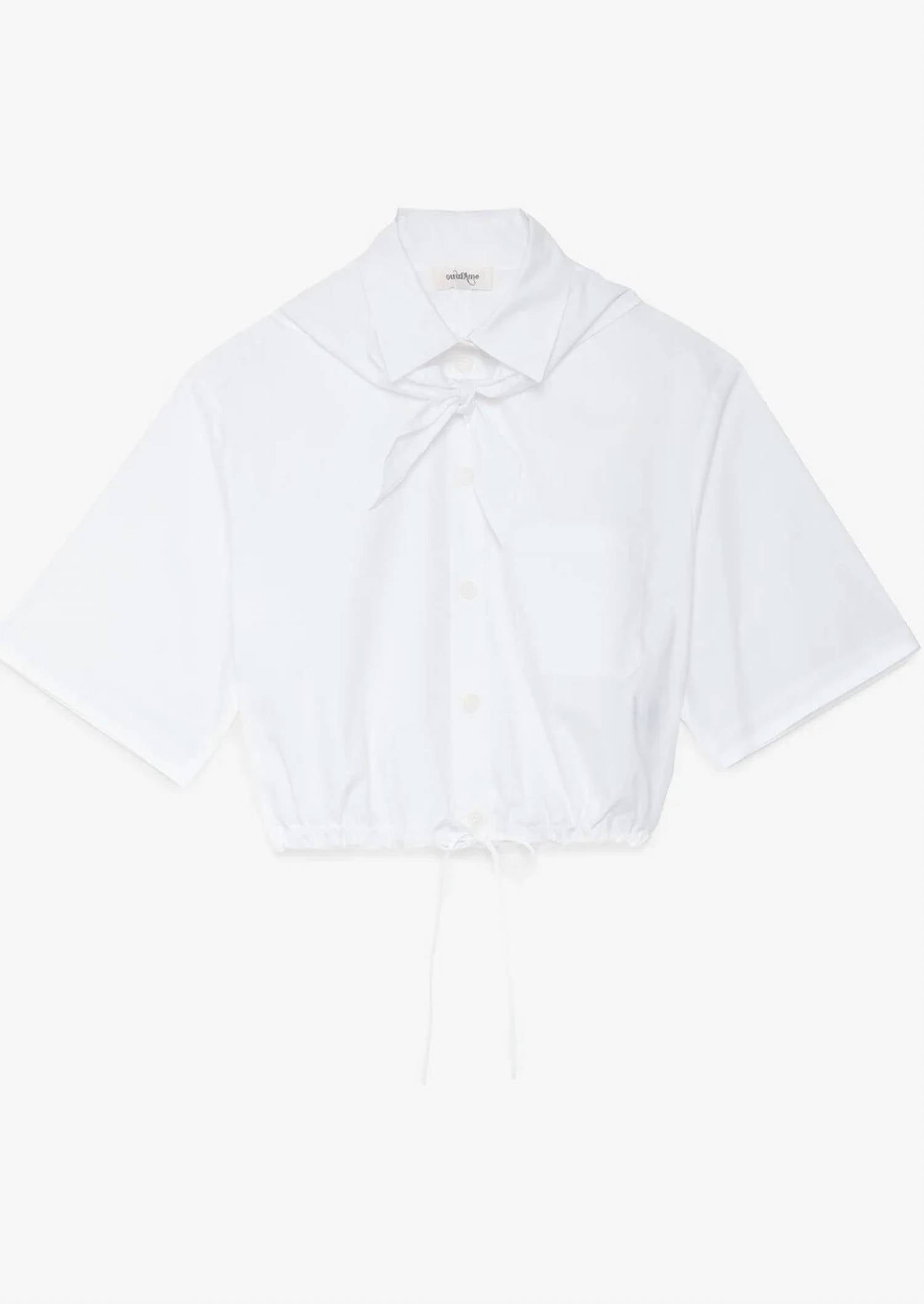 Ottod'Ame - Short Poplin Shirt With Embroidered Bandana