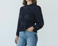 Current Air - Women's Long Sleeve Peplum Knit Top