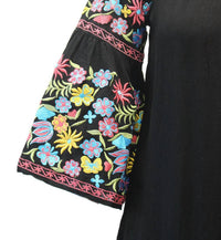 Velzera - Floral Embroidered Off The Shoulder Mini Dress