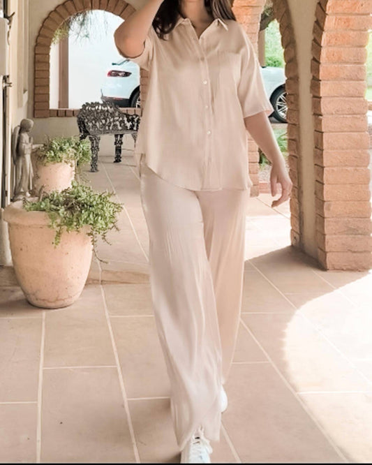 Papermoon - Café Au Lait Pants And Shirt Set