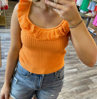 Hyfve - Ribbed Ruffle Top