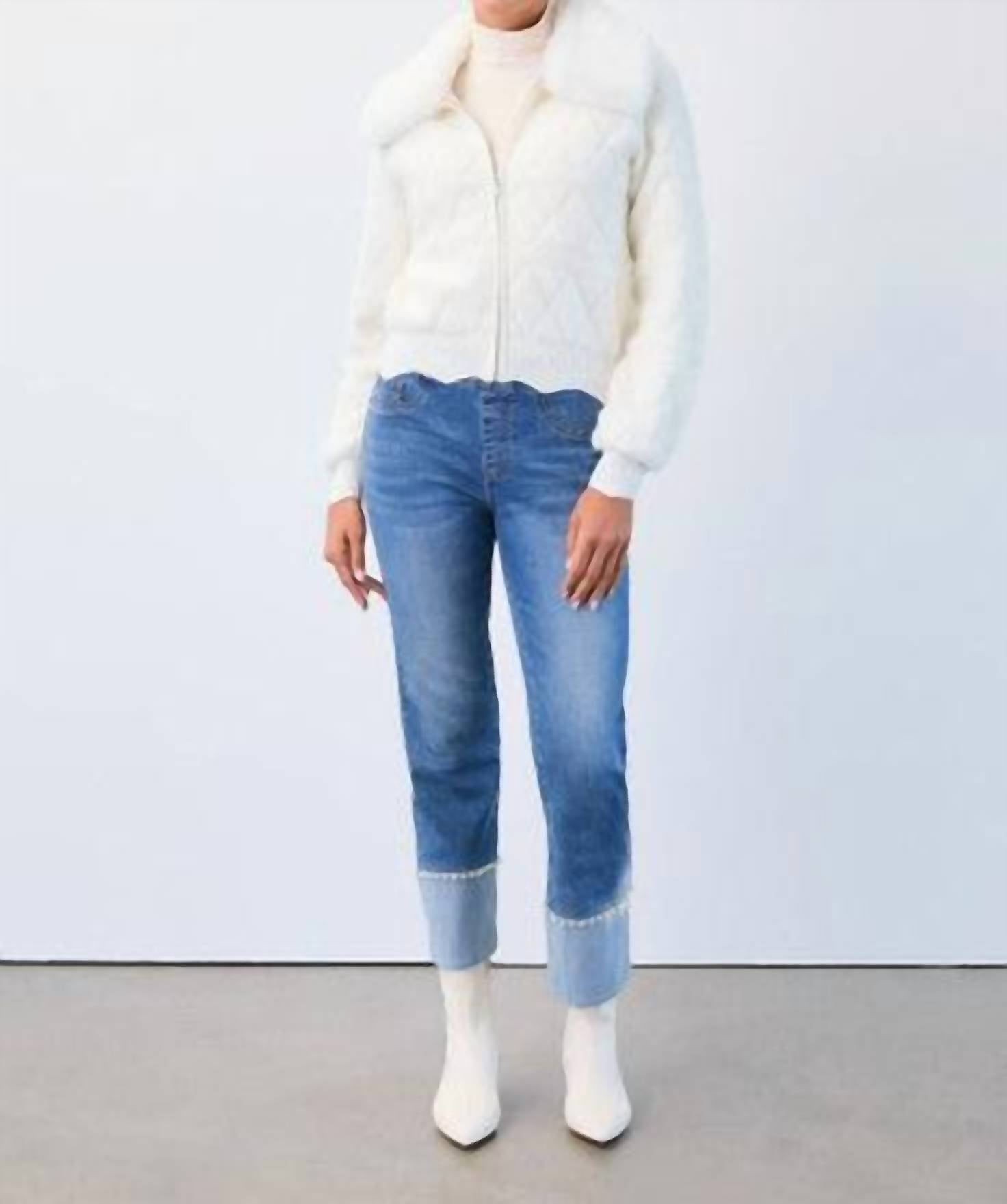Fdj - Detachable Collar Bomber Sweater